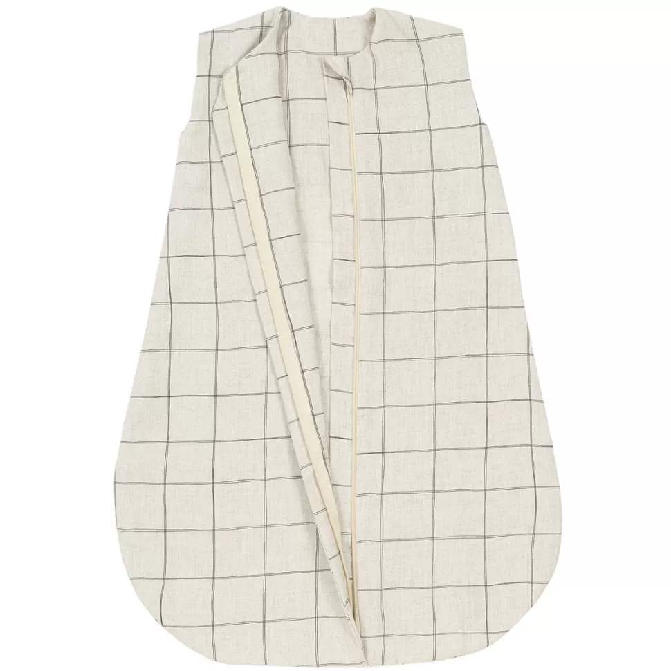 Nobodinoz Gigoteuse>Gigoteuse Légère L1N0 Charcoal Grid - 0/6 Mois