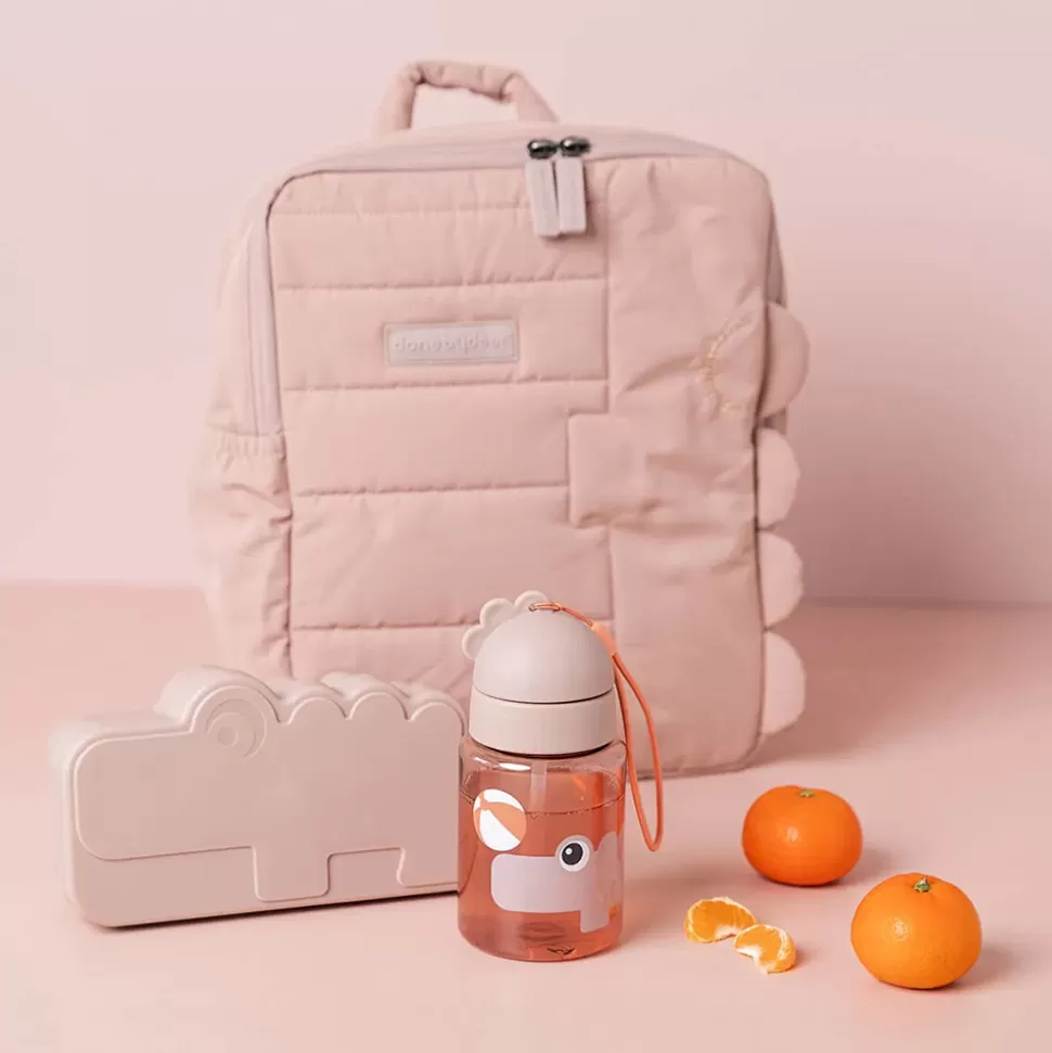 Done by Deer Repas>Gourde avec Paille Playground Rose - 280 ml