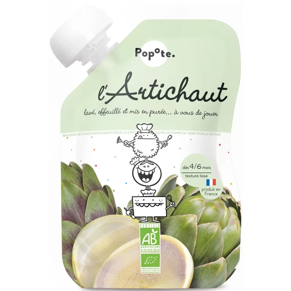 Popote Nourriture Bébé>Gourde Repas Bio Artichaut - 120 g
