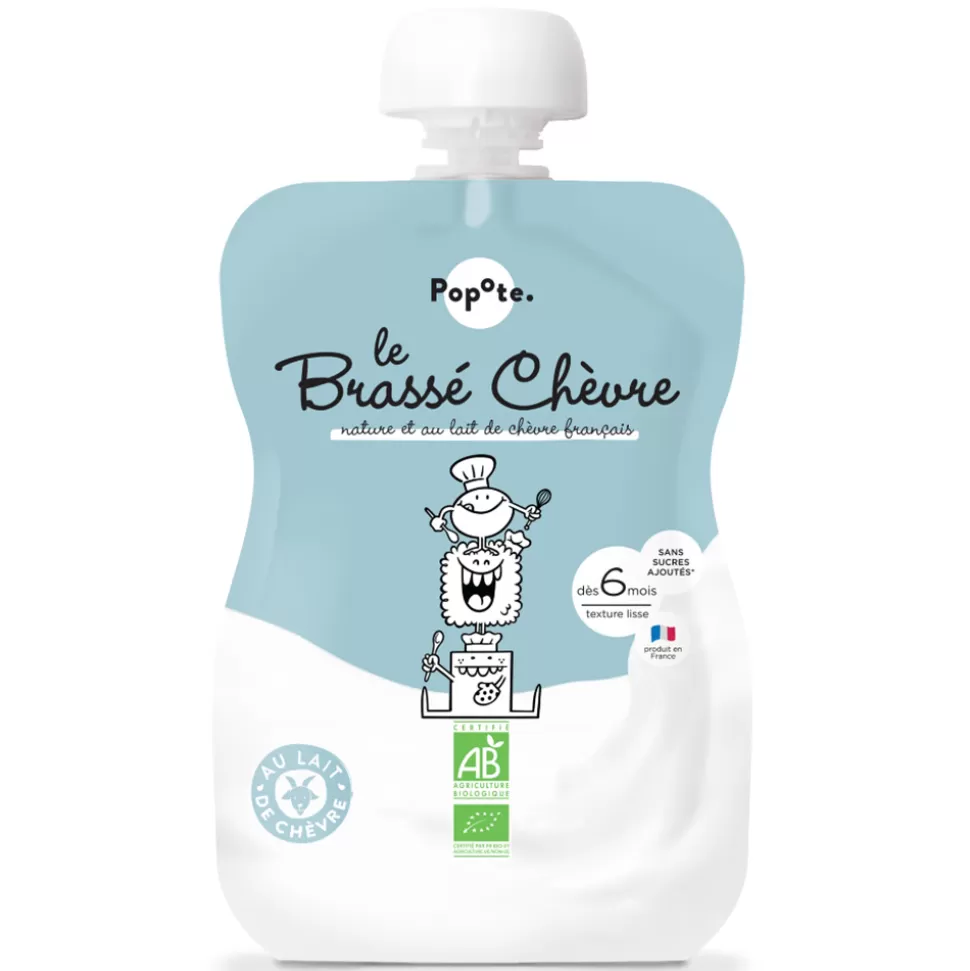 Popote Nourriture Bébé>Gourde Repas Bio Brassé Chèvre - 100 g