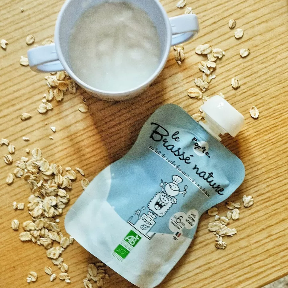 Popote Nourriture Bébé>Gourde Repas Bio Brassé Nature - 100 g