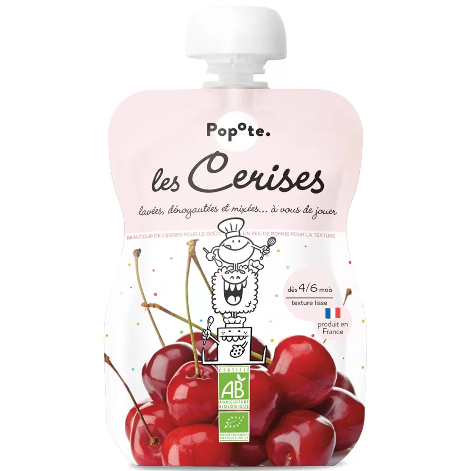 Popote Nourriture Bébé>Gourde Repas Bio Cerises - 120 g