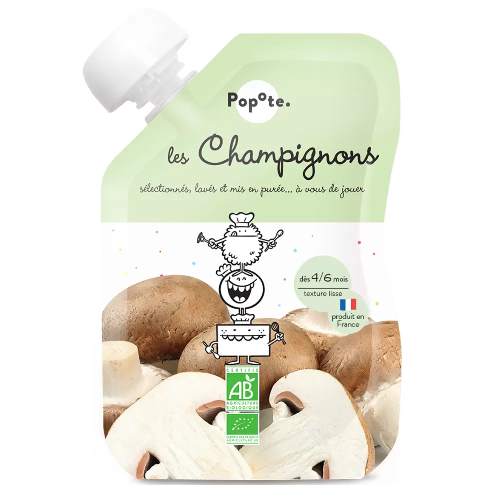 Popote Nourriture Bébé>Gourde Repas Bio Champignons - 120 g