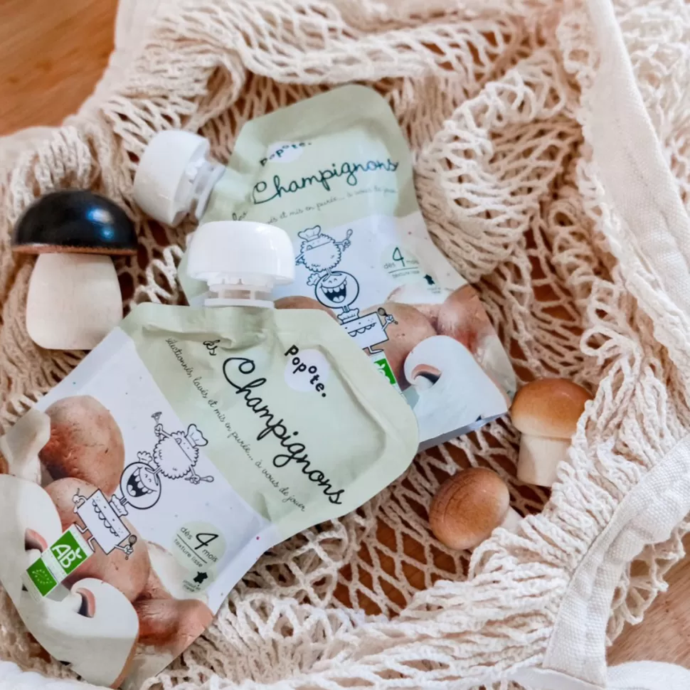 Popote Nourriture Bébé>Gourde Repas Bio Champignons - 120 g