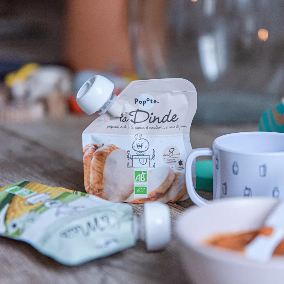 Popote Nourriture Bébé>Gourde Repas Bio Dinde - 60 g