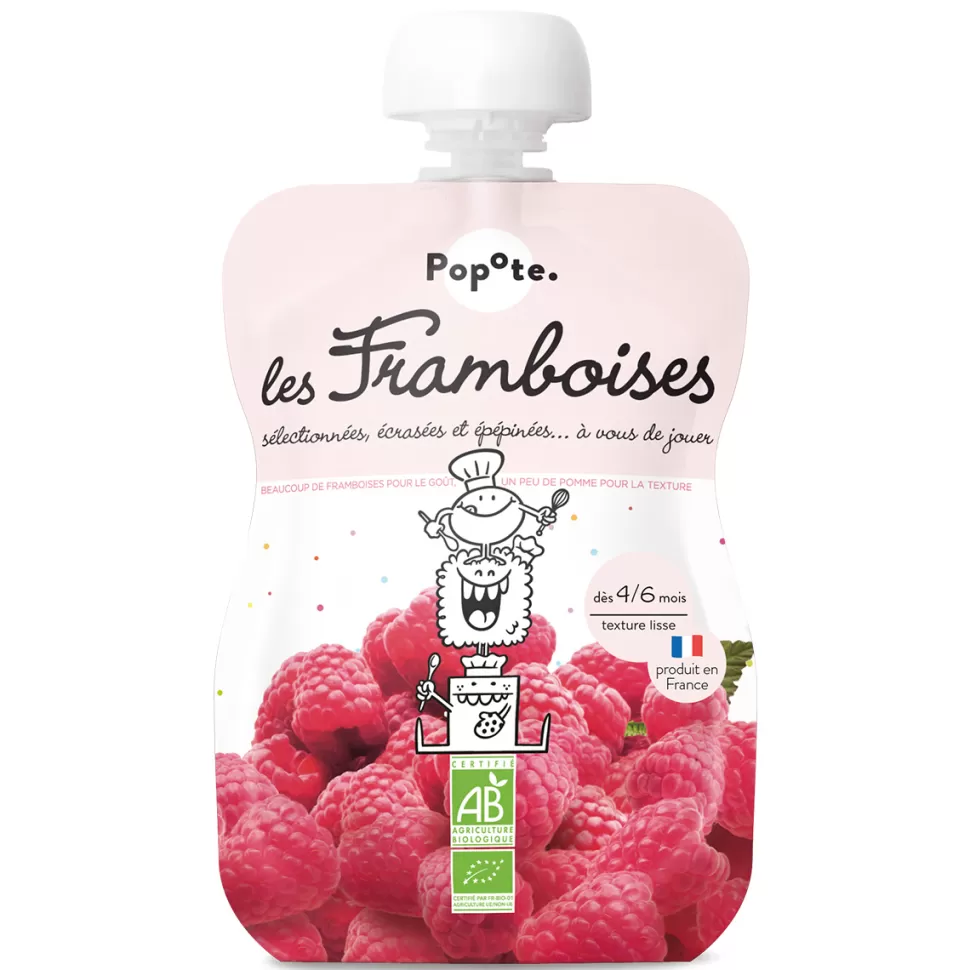 Popote Nourriture Bébé>Gourde Repas Bio Framboises - 120 g