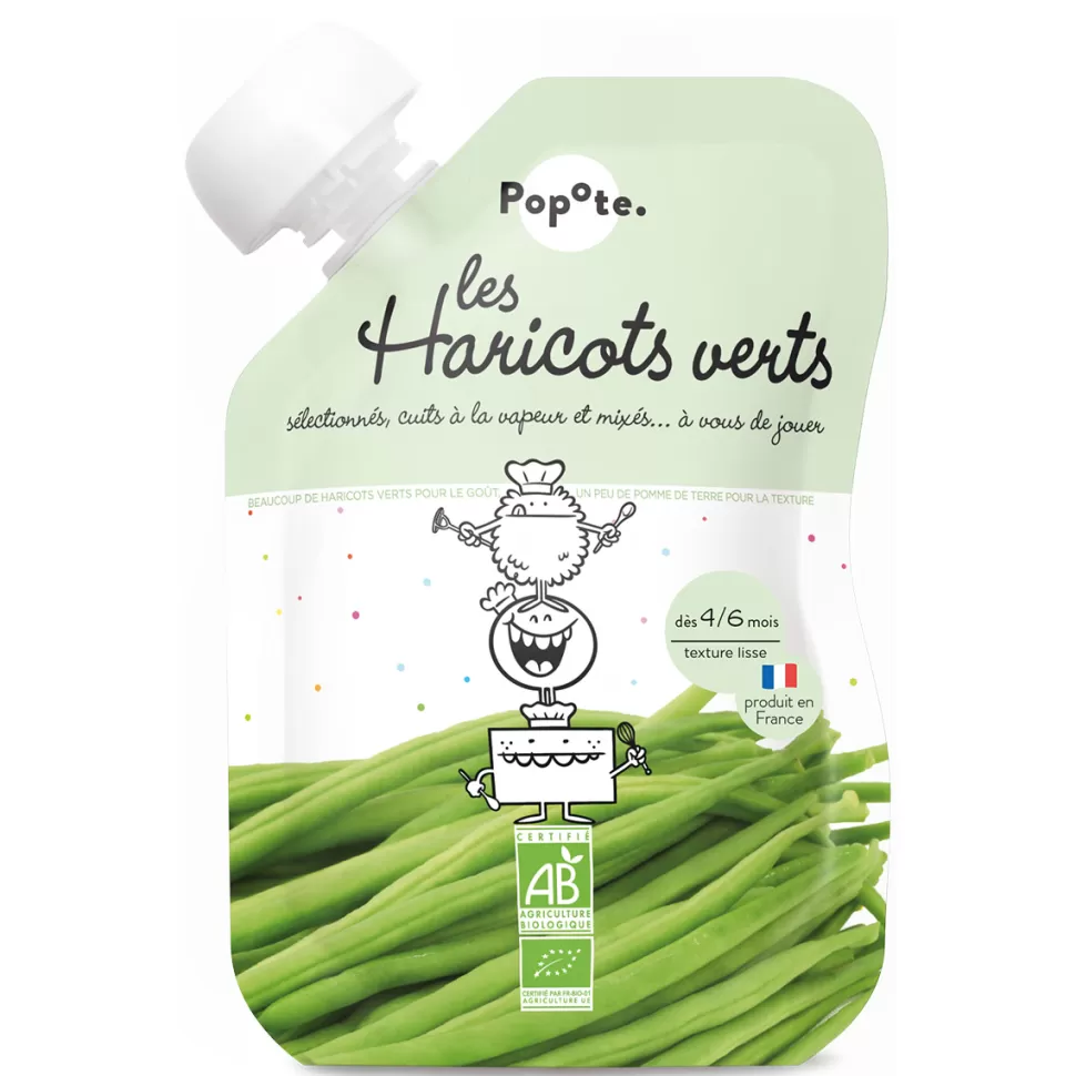 Popote Nourriture Bébé>Gourde Repas Bio Haricots Verts - 120 g