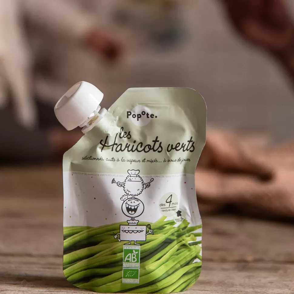 Popote Nourriture Bébé>Gourde Repas Bio Haricots Verts - 120 g