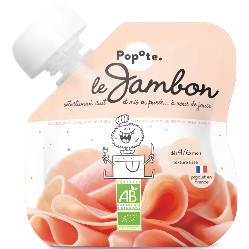 Popote Nourriture Bébé>Gourde Repas Bio Jambon - 60 g