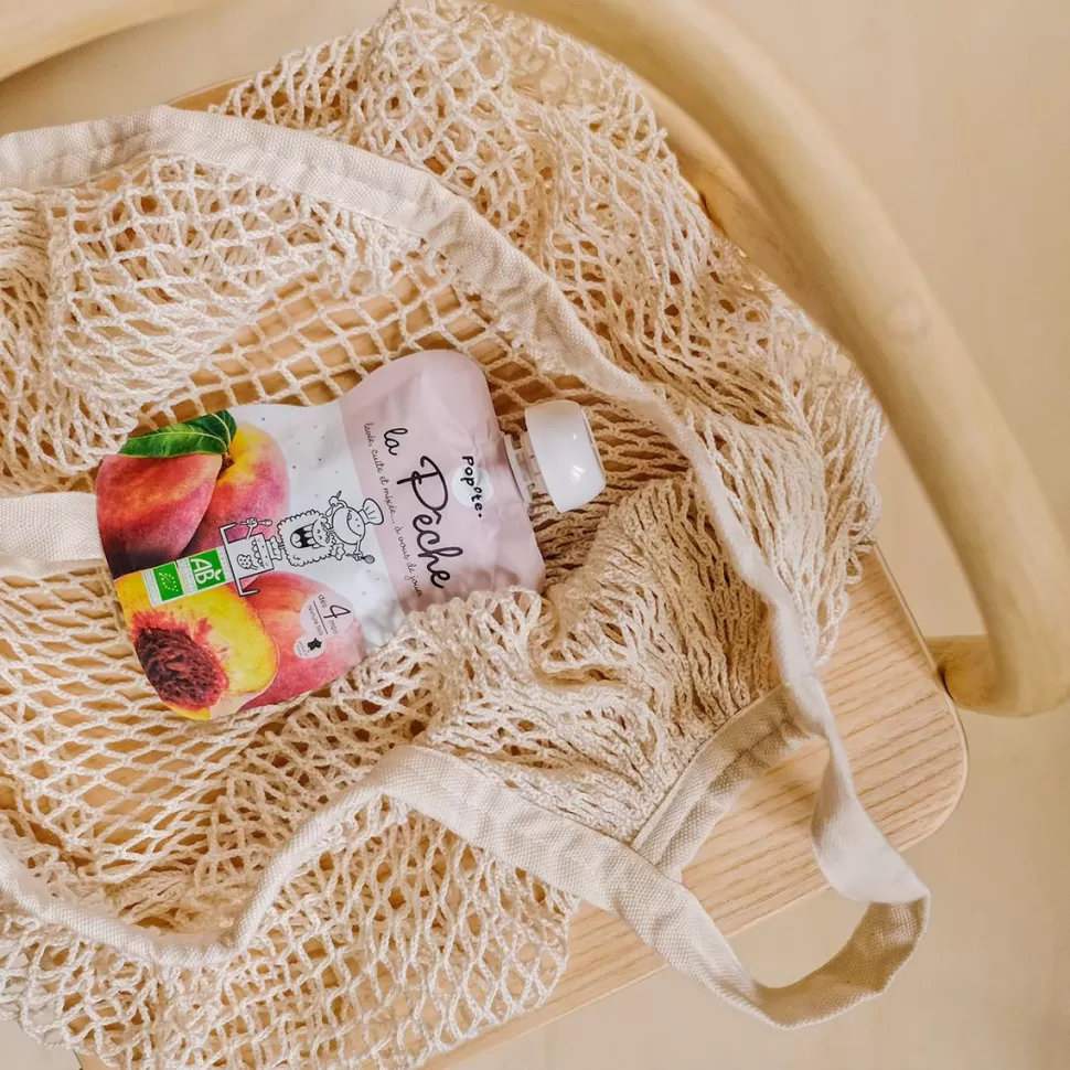 Popote Nourriture Bébé>Gourde Repas Bio Pêche - 120 g