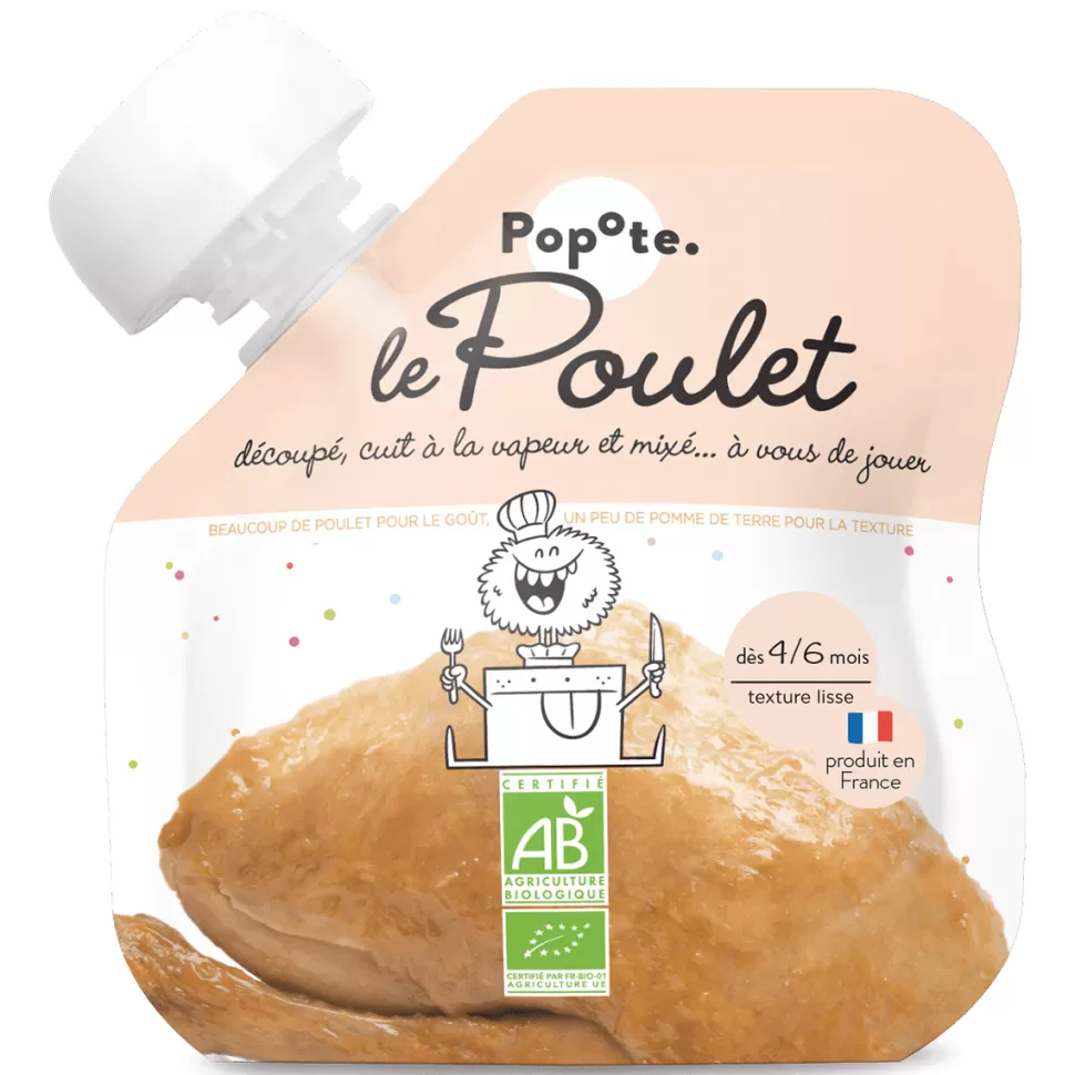 Popote Nourriture Bébé>Gourde Repas Bio Poulet - 60 g