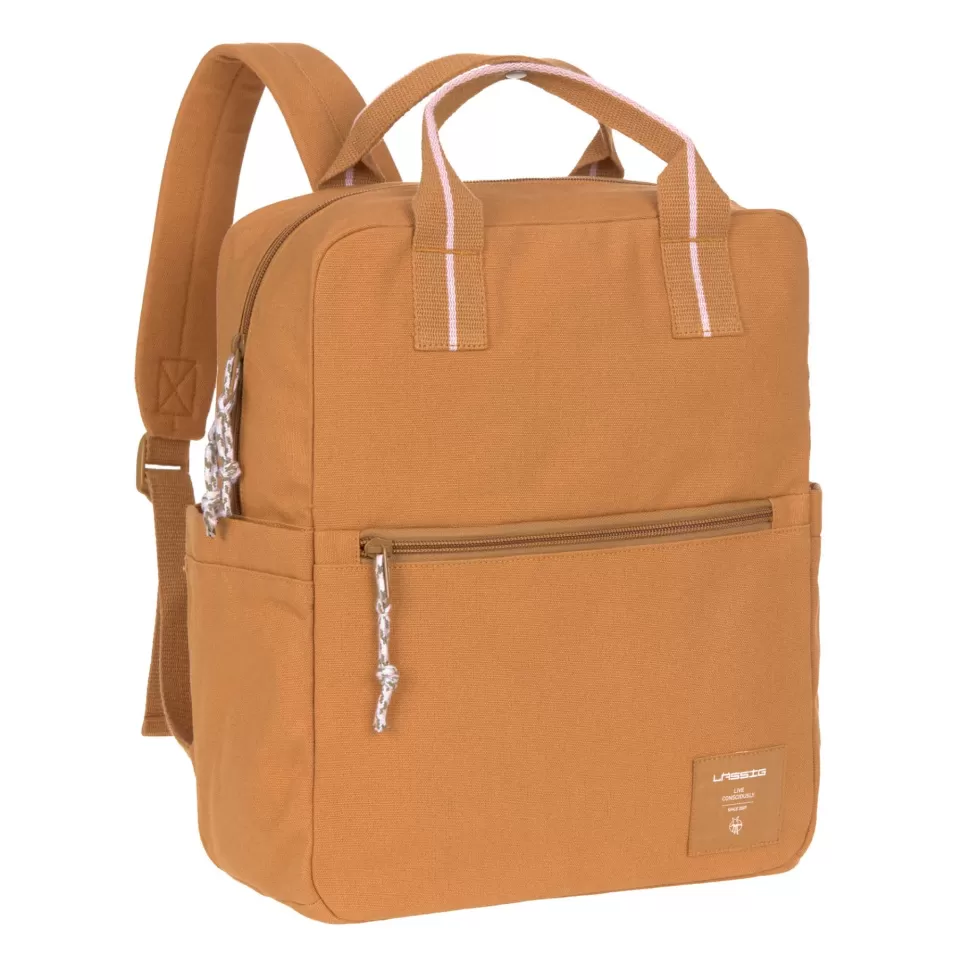 LÄSSIG Sac À Langer>Grand Sac à Dos Carré Little One & Me - Caramel