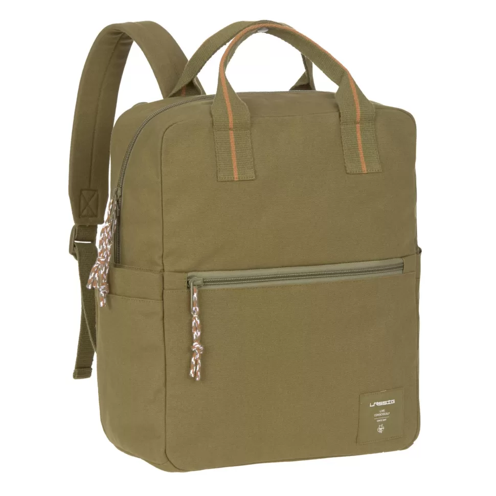 LÄSSIG Sac À Langer>Grand Sac à Dos Carré Little One & Me - Olive