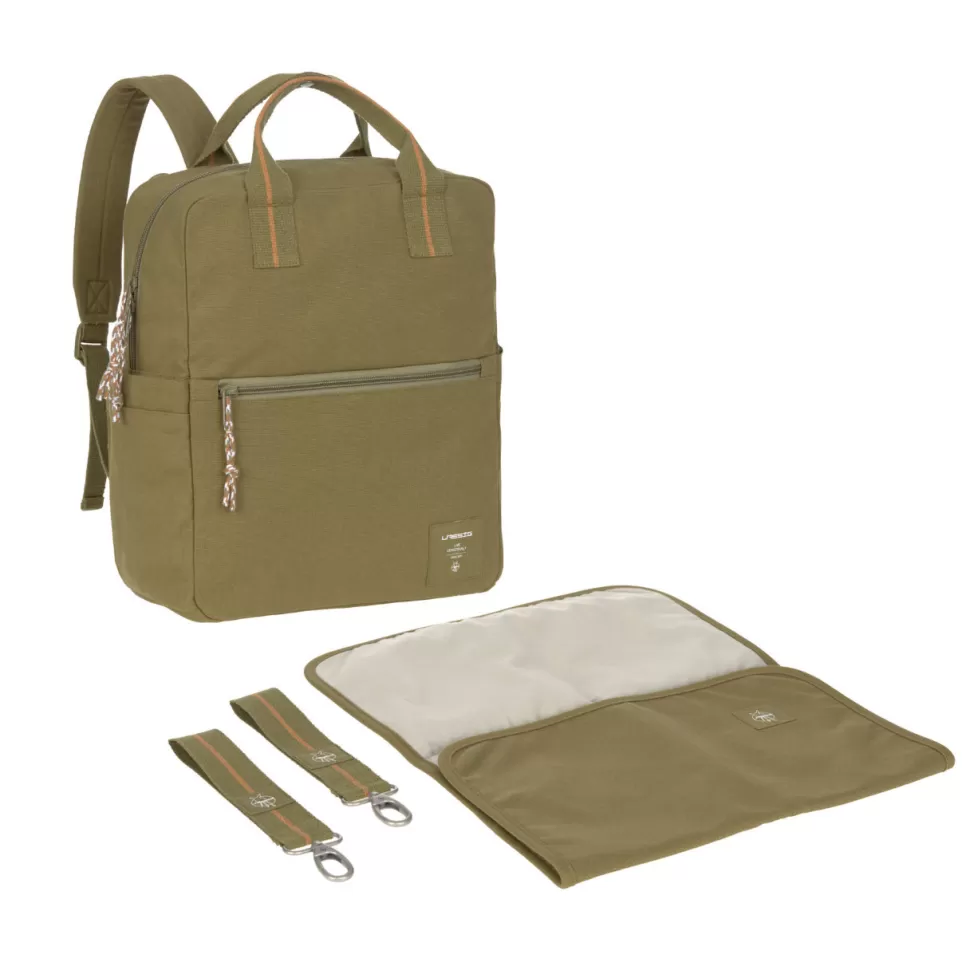 LÄSSIG Sac À Langer>Grand Sac à Dos Carré Little One & Me - Olive
