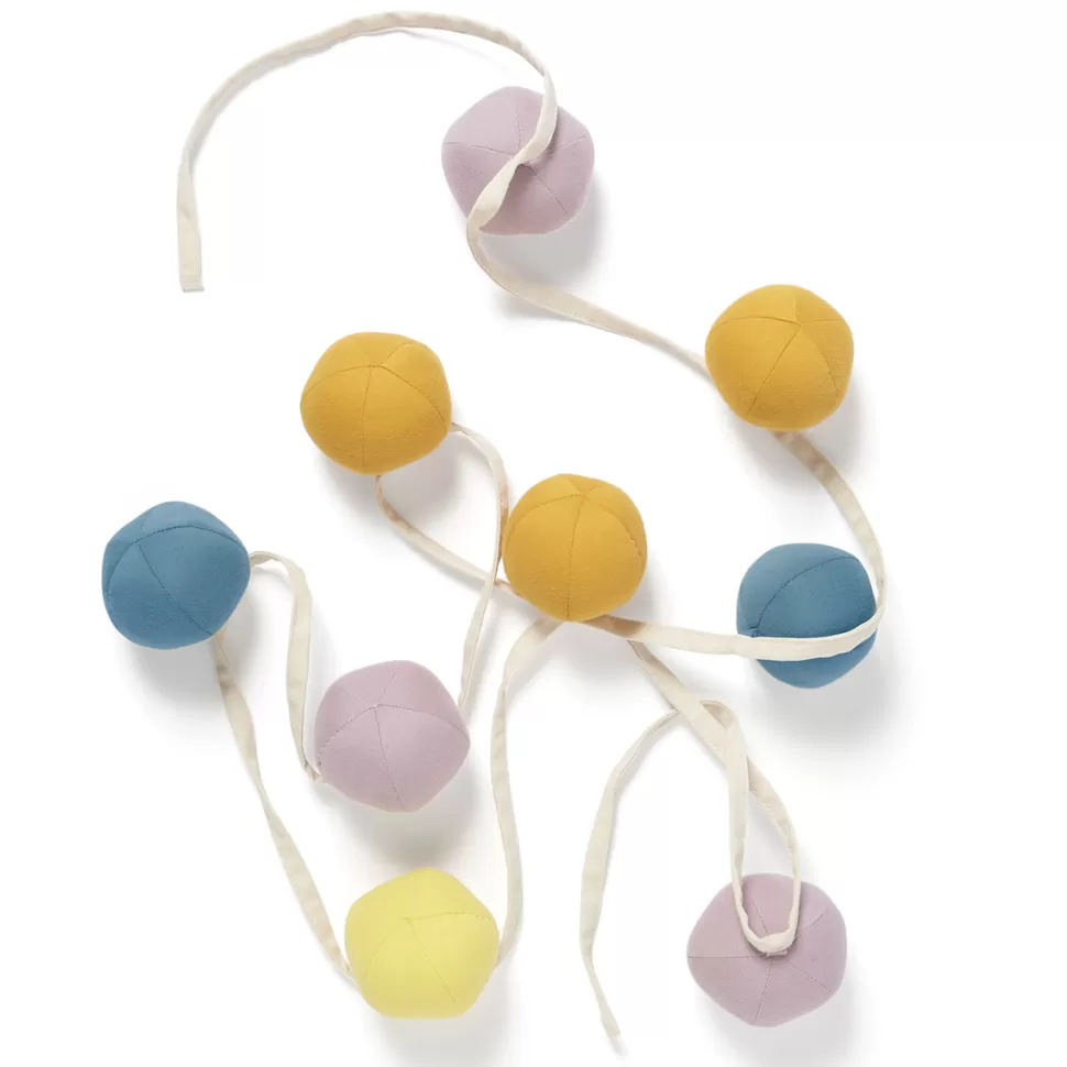Kid's Concept Décoration>Guirlande à Fanions Pompons - Lila Multi