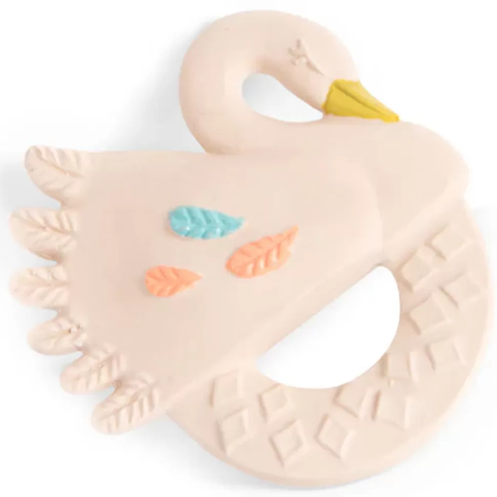 Moulin Roty Hochet>Hochet Anneau de Dentition Caoutchouc Cygne - La Petite Ecole de Danse