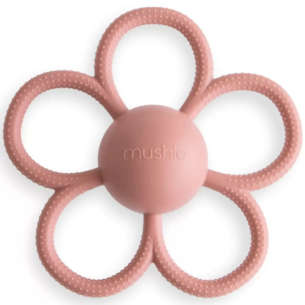 mushie Hygiène & Soin>Hochet Anneau de Dentition Daisy - Blush