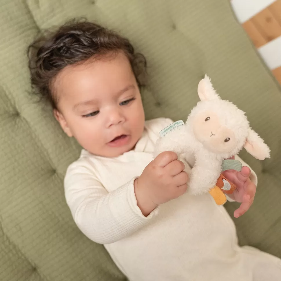 Little Dutch Hochet>Hochet Anneau Souple Mouton Little Farm - Blanc
