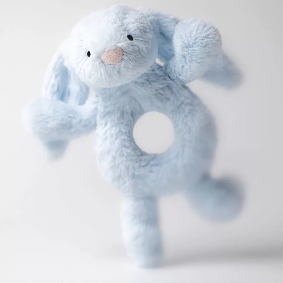Jellycat Hochet>Hochet Bashful Blue Bunny