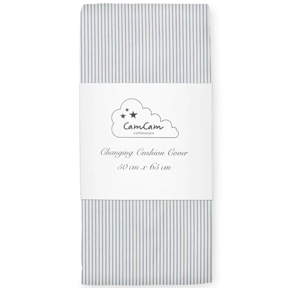 Camcam Copenhagen Matelas Et Housse À Langer>Housse de Matelas à Langer - Classic Stripes Blue