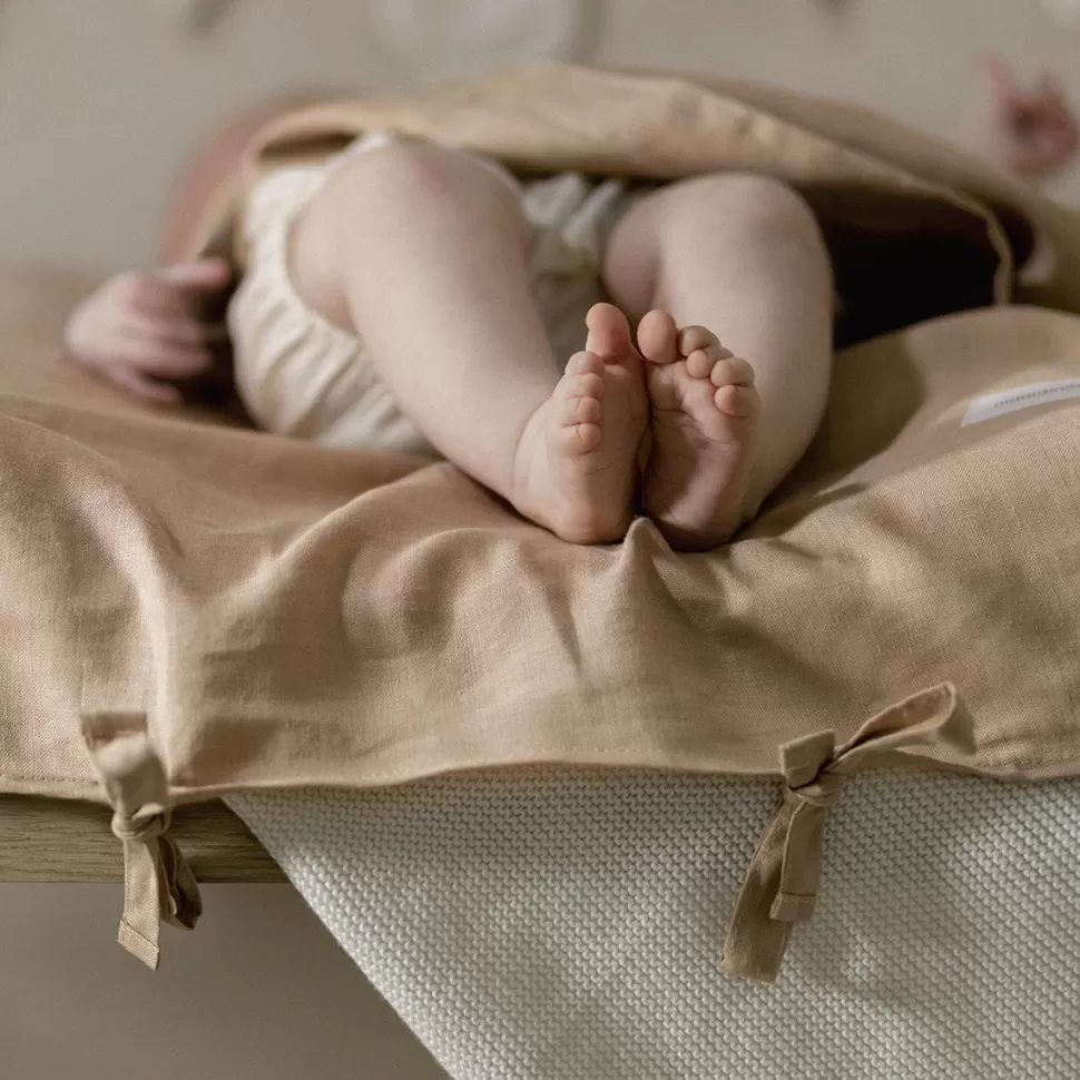 Nobodinoz Matelas Et Housse À Langer>Housse de Matelas à Langer Lin Français - Sand