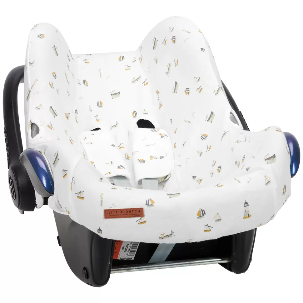 Little Dutch Equipement Voiture>Housse de Protection Siège Auto Sailors Bay - White