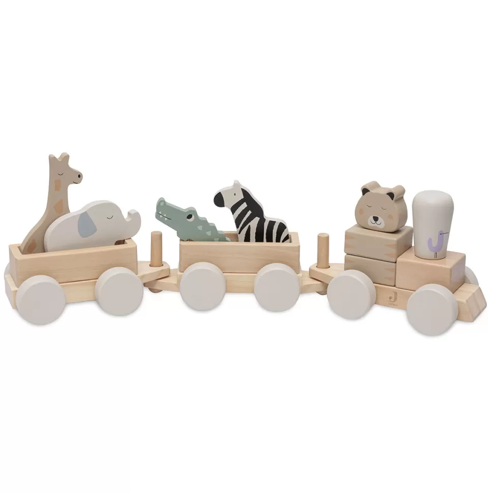 Jollein Mes Premiers Jouets>Jouet Train en Bois - Jungle Jambo