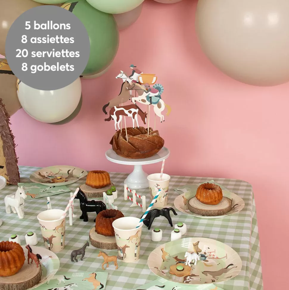 My Little Day Décoration>Kit de Vaisselle d'Anniversaire - Cheval