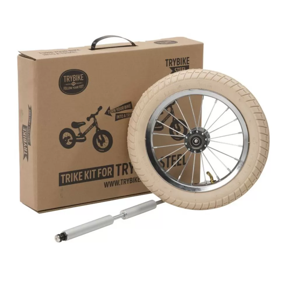 Trybike Trotteur & Porteur>Kit Passage 3 Roues V2 - Aluminium Mat