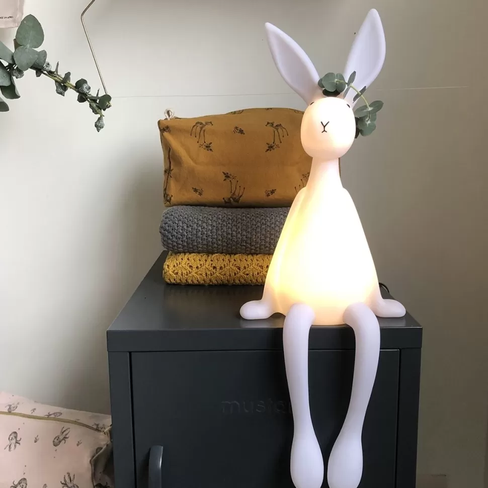 Rose in April Veilleuse & Luminaire>Lampe Joseph le Lapin - Blanc