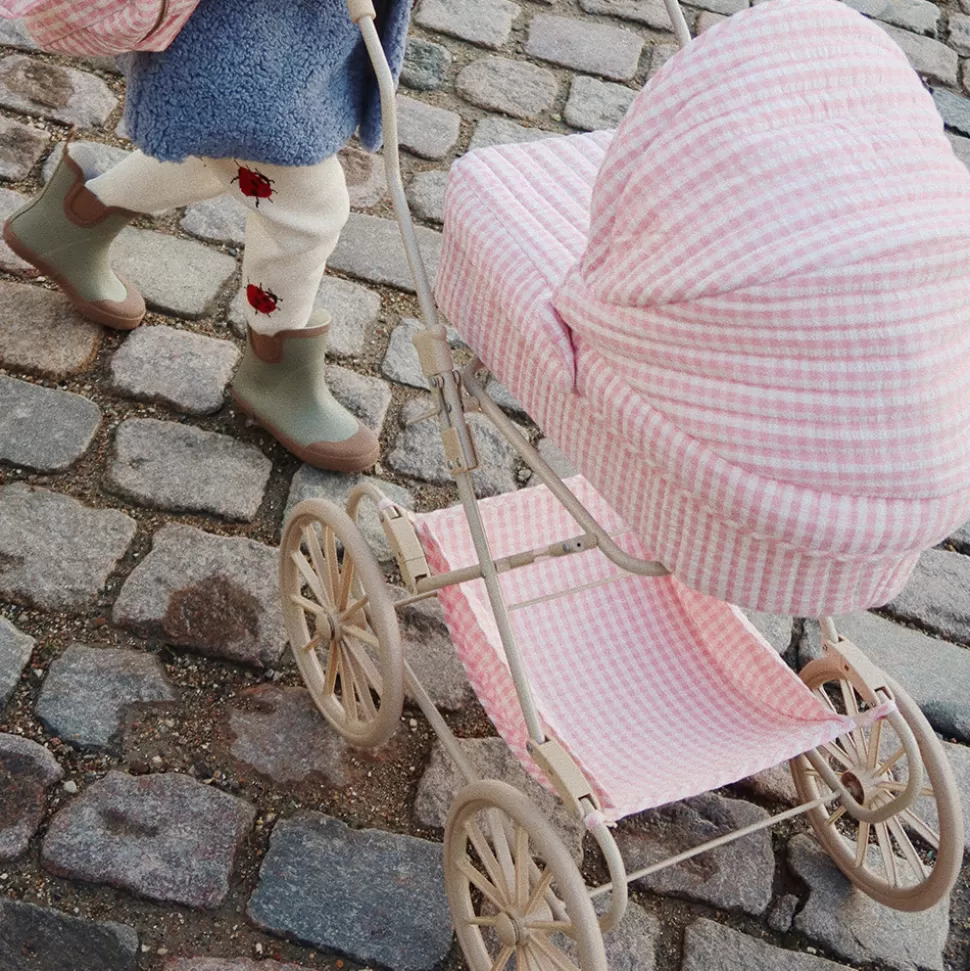 Konges Sløjd Mes Premiers Jouets>Landau pour Poupée - Powder Pink Check