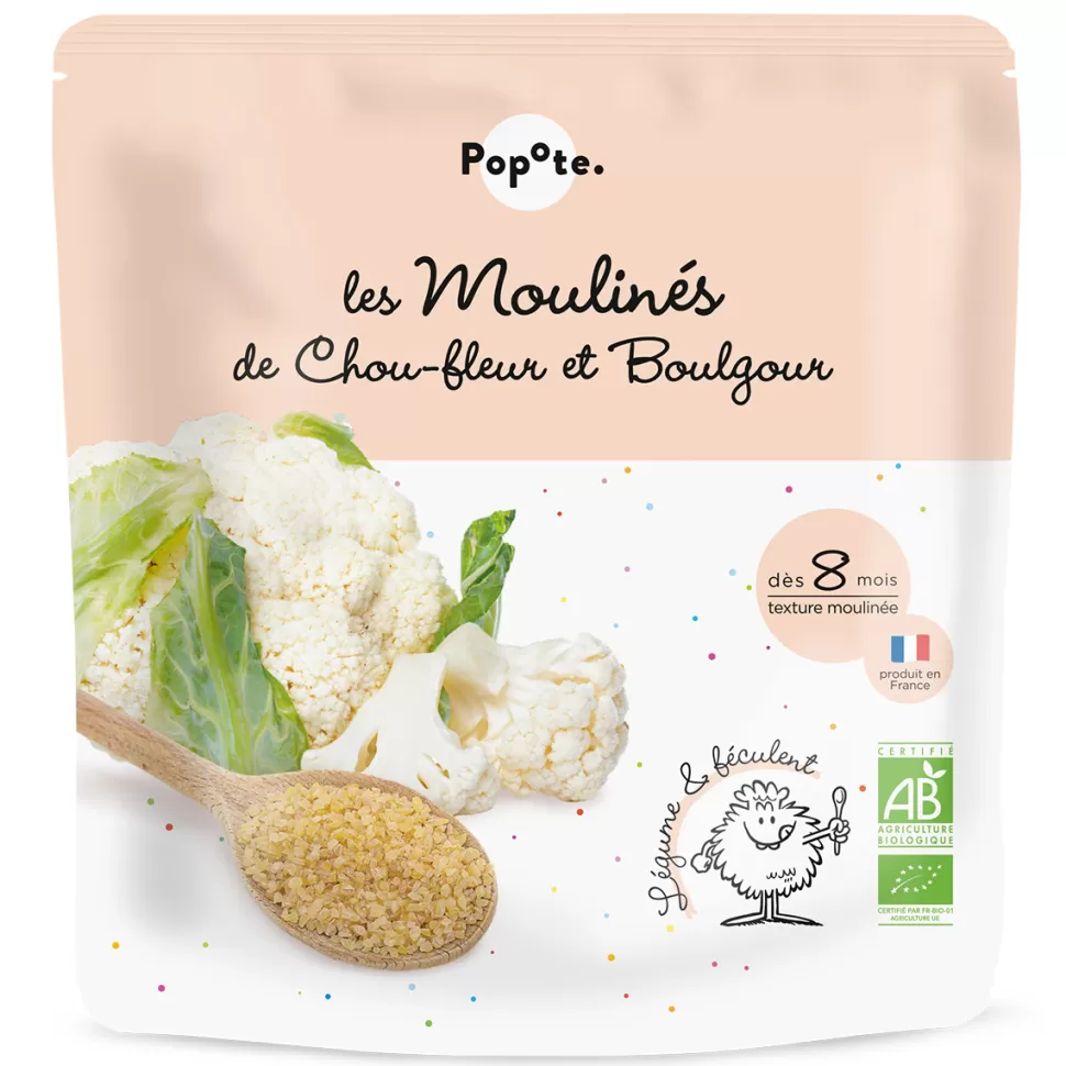 Popote Nourriture Bébé>Les Moulinés Chou-fleur et Boulgour - 180 g
