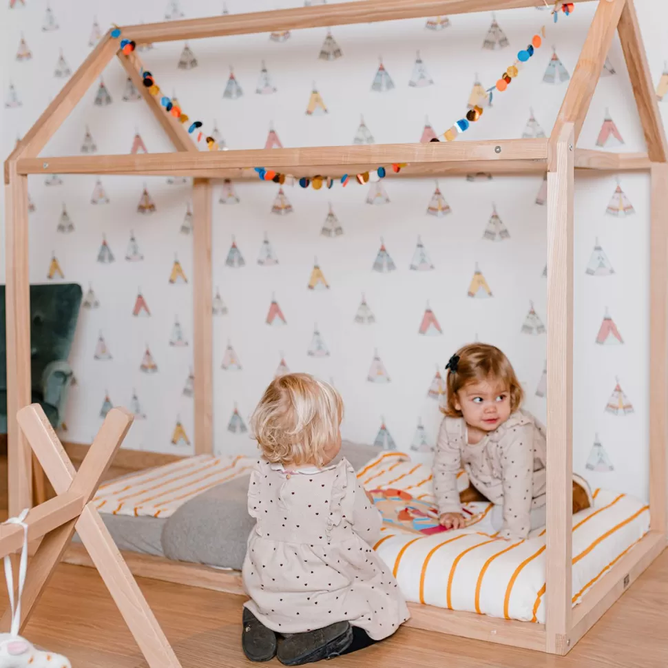 Childhome Meuble Bébé>Lit Bébé Cabane Naturel - 70 x 140 cm