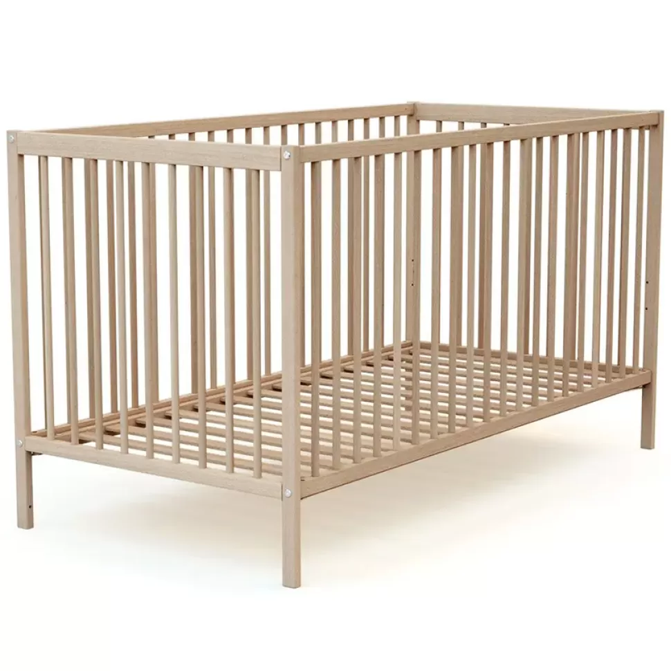 AT4 Meuble Bébé>Lit Bébé Essentiel Hêtre Brut - 60 x 120 cm