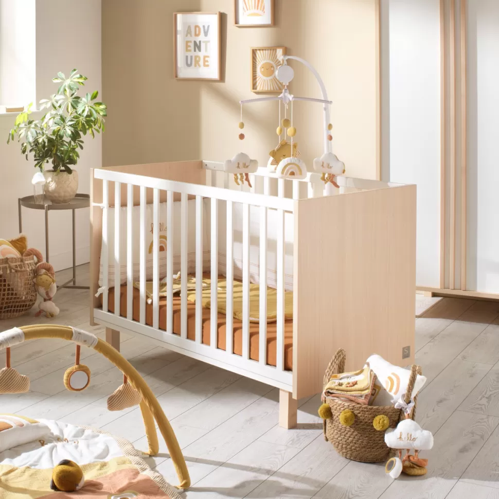 Sauthon Meuble Bébé>Lit Bébé Nature Chêne Velour - 60 x 120 cm