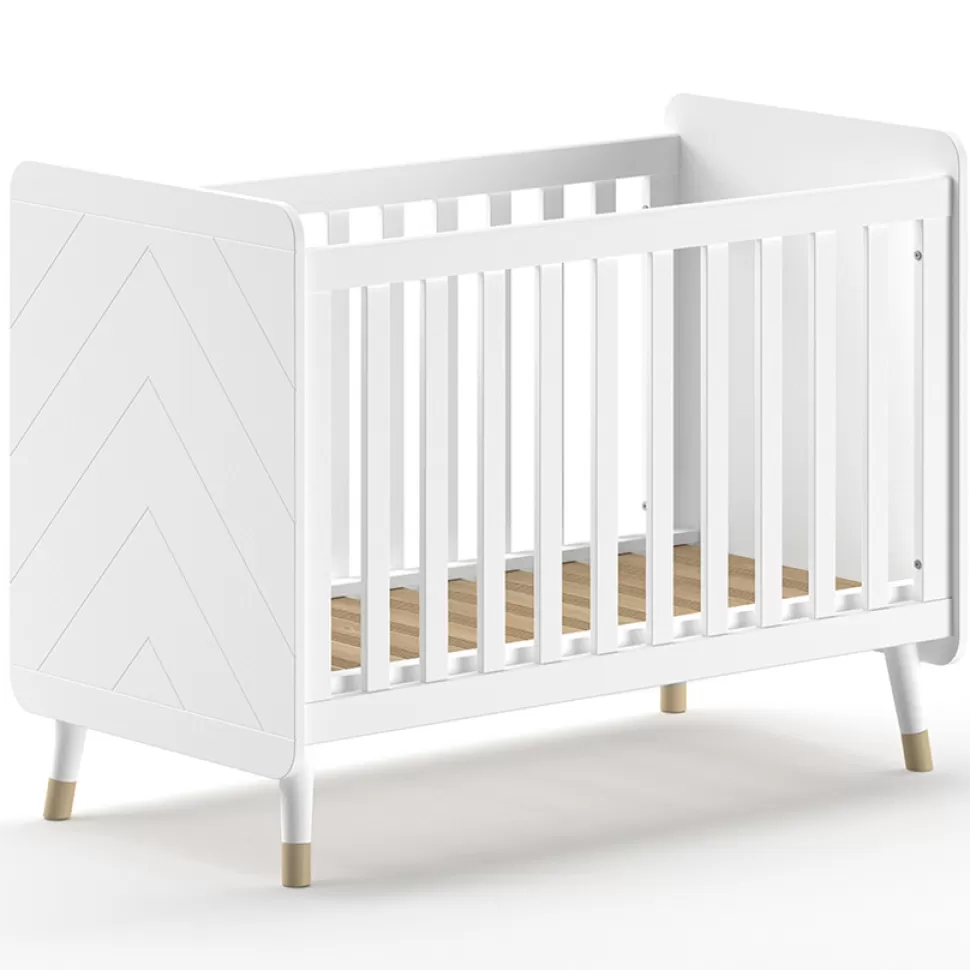 JAXX Meuble Bébé>Lit Bébé Réglable Billy Satin White - 60 x 120 cm