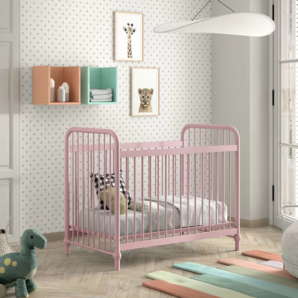JAXX Meuble Bébé>Lit Bébé Réglable Bronxx Misty Pink Mat - 60 x 120 cm