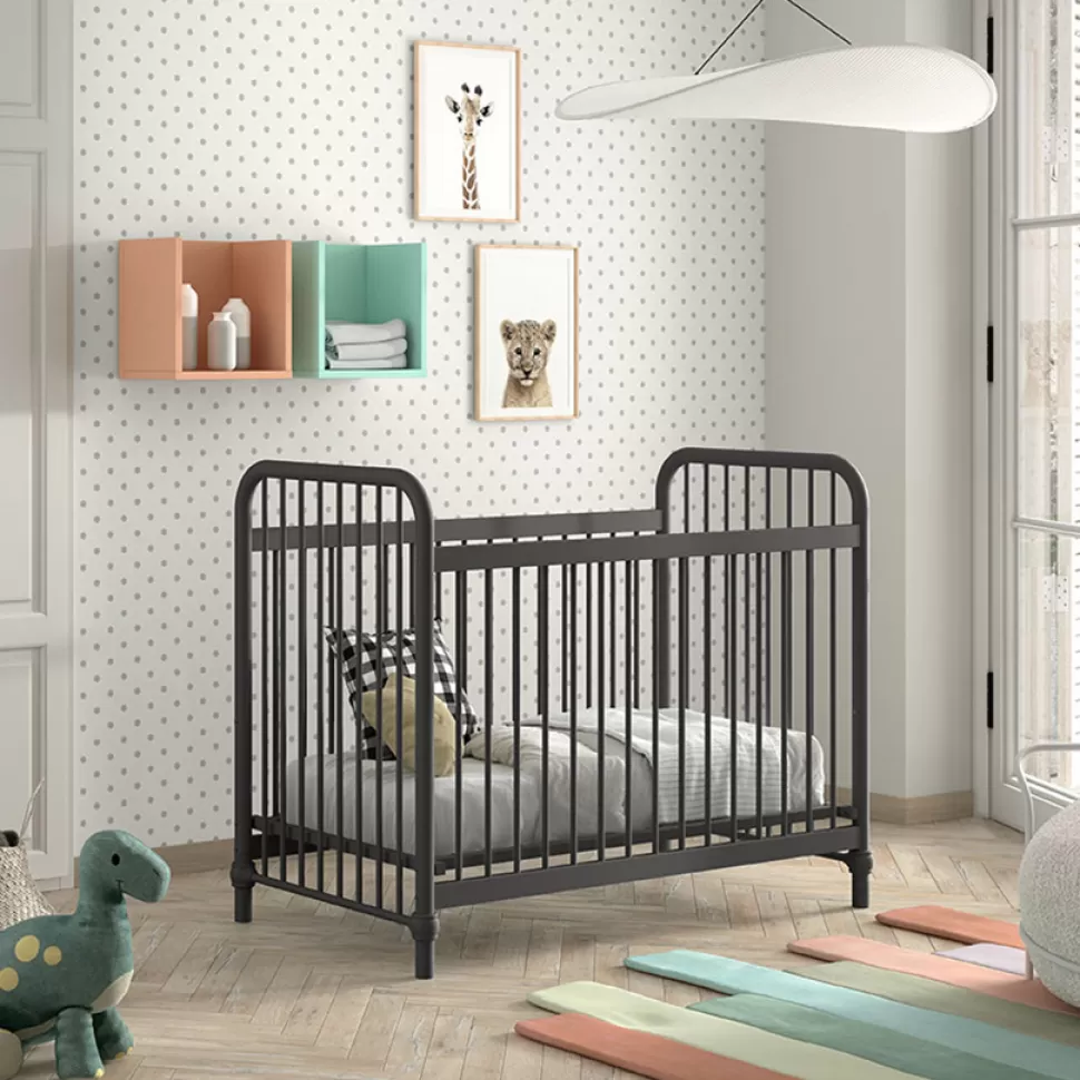 JAXX Meuble Bébé>Lit Bébé Réglable Bronxx Noir Mat - 60 x 120 cm