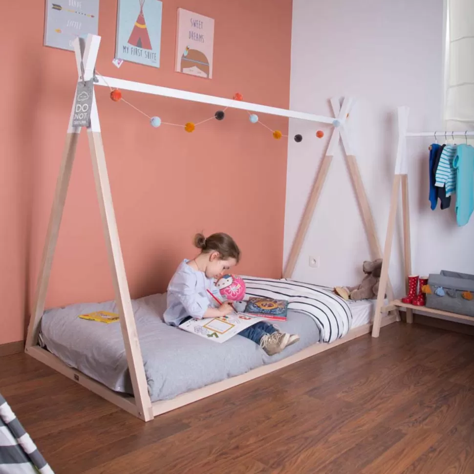 Childhome Meuble Bébé>Lit Bébé Tipi Naturel et Blanc - 70 x 140 cm