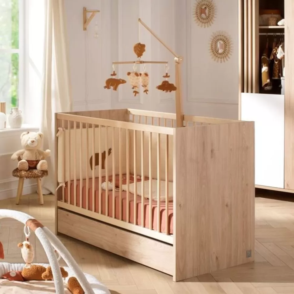 Sauthon Meuble Bébé>Lit Bébé Tokyo Chêne Suave - 60 x 120 cm