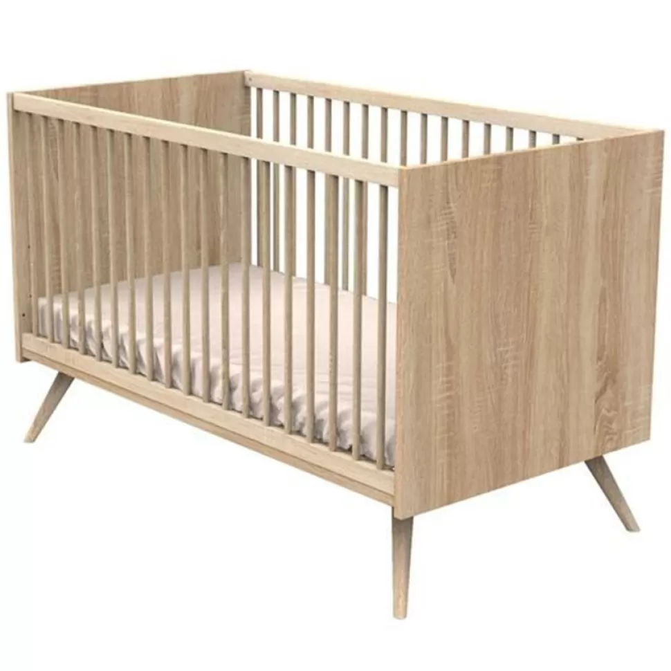 Sauthon Meuble Bébé>Little Big Bed Evolutif Seventies Chêne Doré - 70 x 140 cm