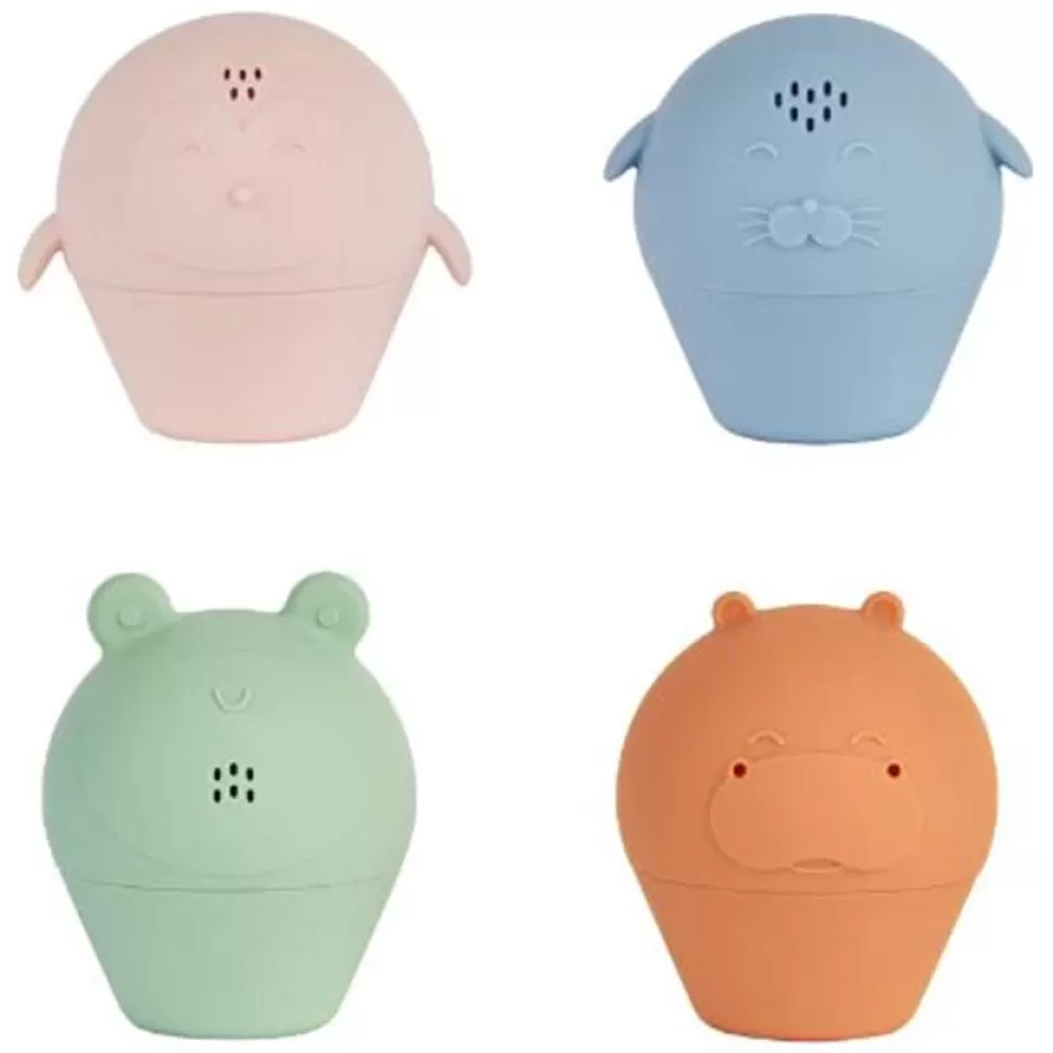Badabulle Mes Premiers Jouets>Lot de 4 Aspergeurs de Bain en Silicone