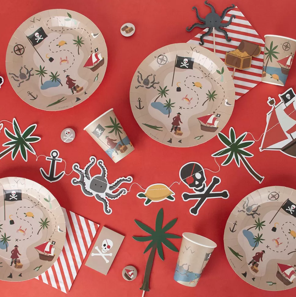 My Little Day Repas>Lot de 8 Assiettes en Papier - Pirate