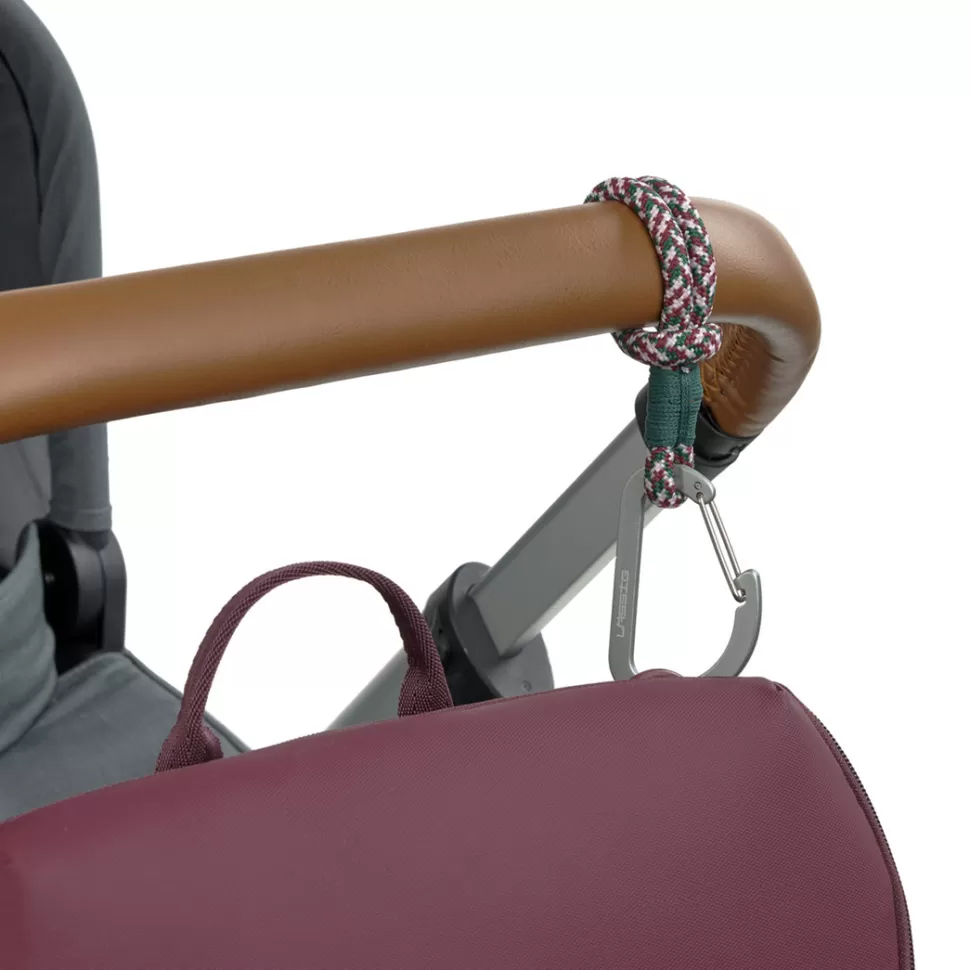 LÄSSIG Accessoires Poussette>Lot de 2 Attaches Poussette avec Mousqueton - Vert