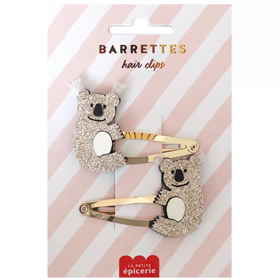 La Petite Epicerie Accessoires Bébé>Lot de 2 Barrettes Cheveux - Koalas