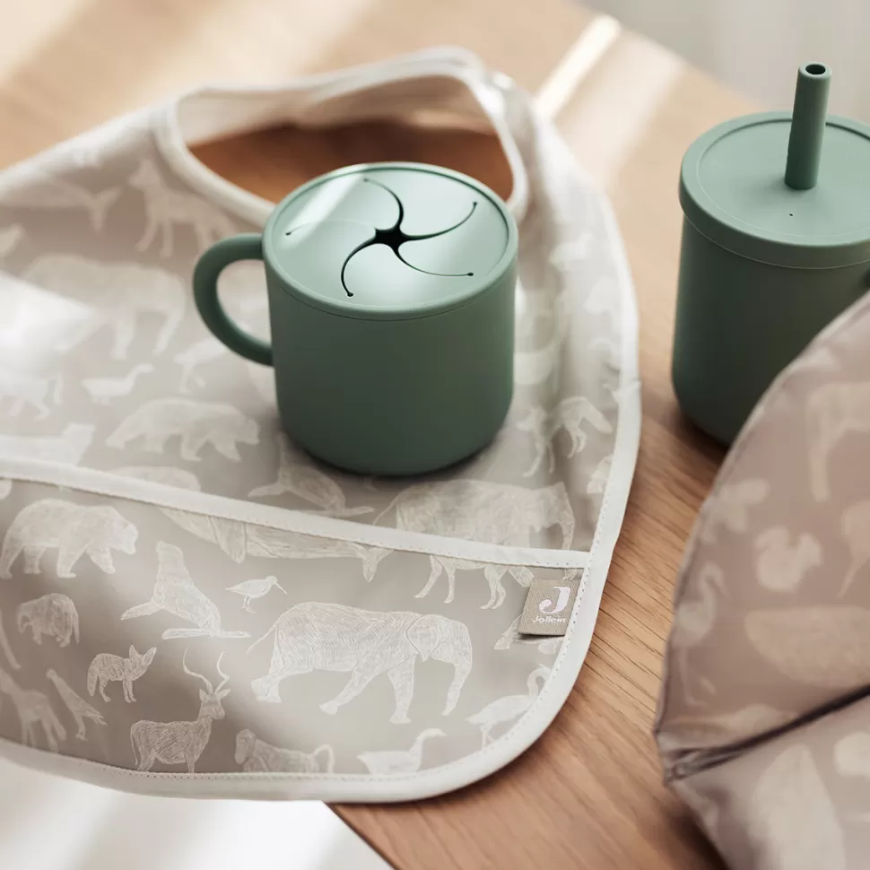 Jollein Bavoir | Repas>Lot de 2 Bavoirs - Animals Nougat