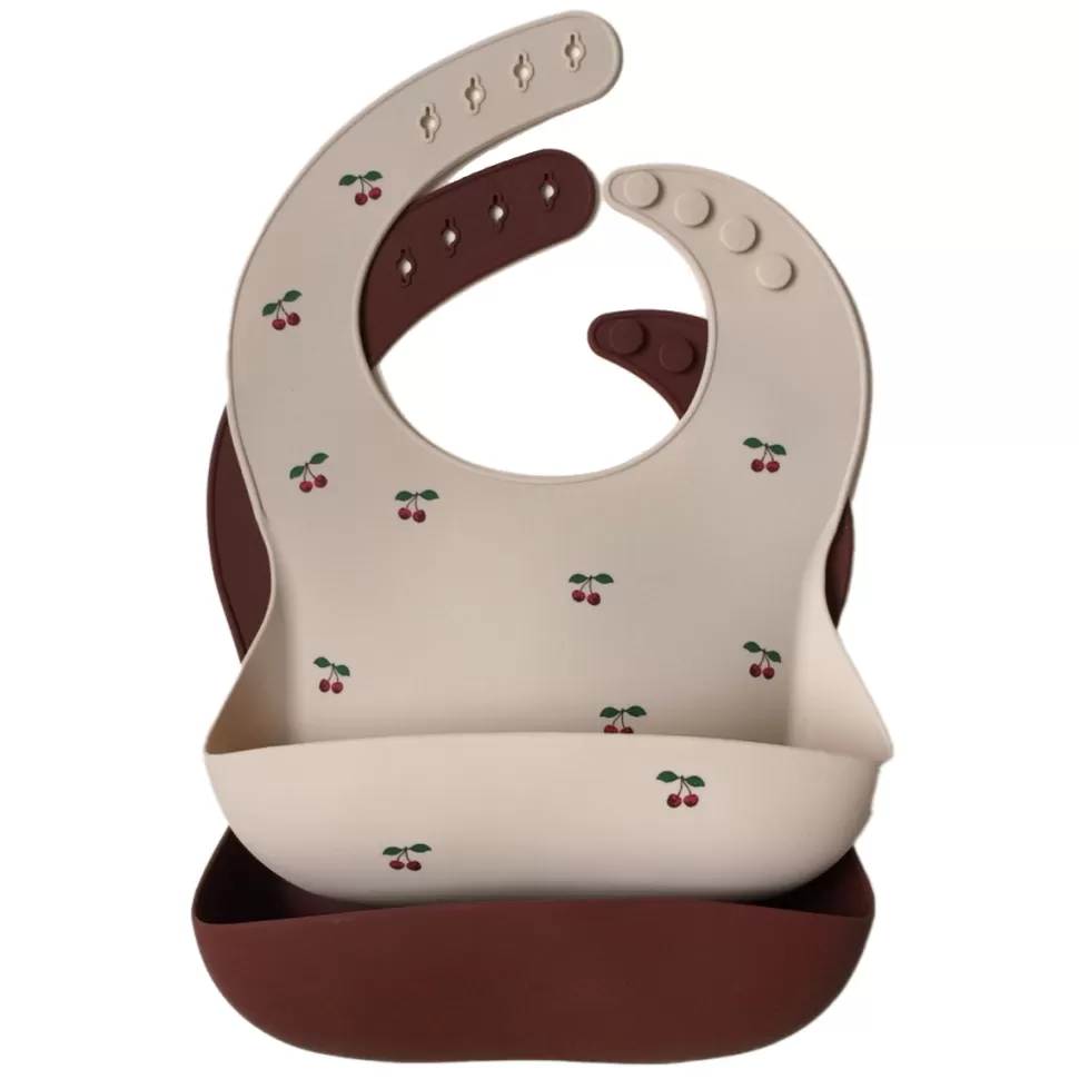 Konges Sløjd Bavoir>Lot de 2 Bavoirs - Cherry & Mocca