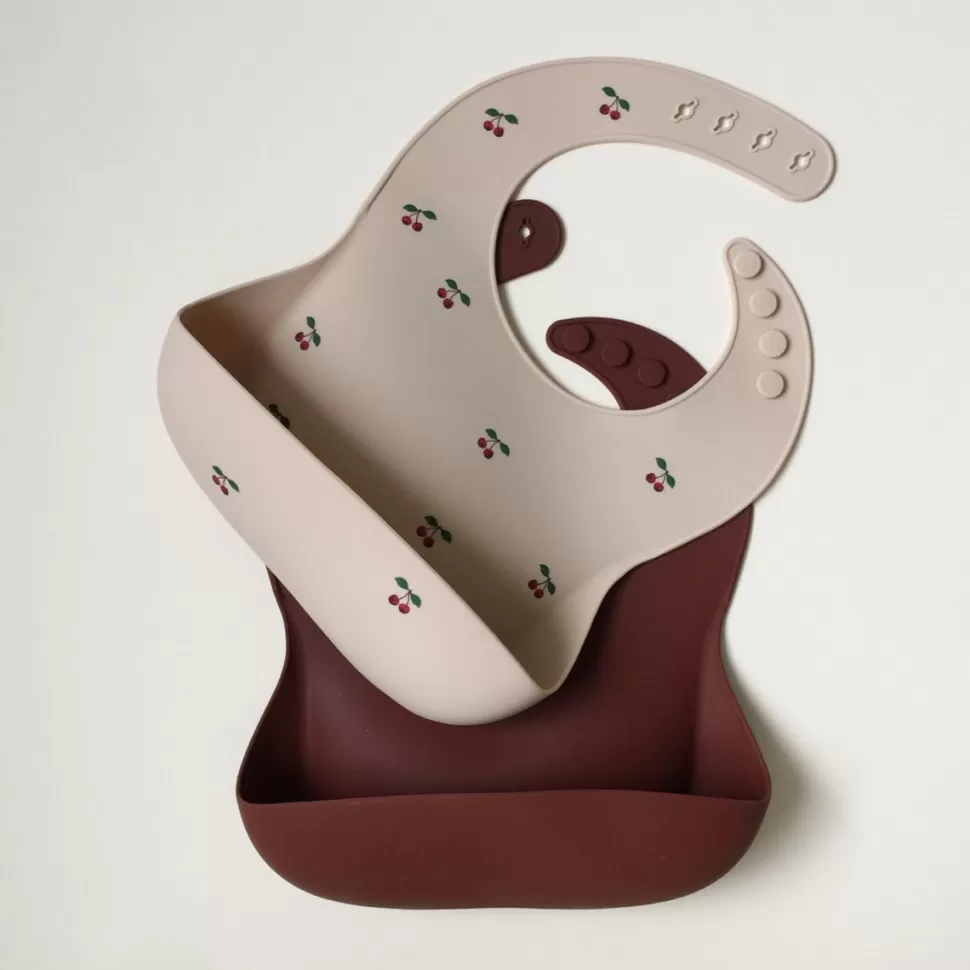 Konges Sløjd Bavoir>Lot de 2 Bavoirs - Cherry & Mocca