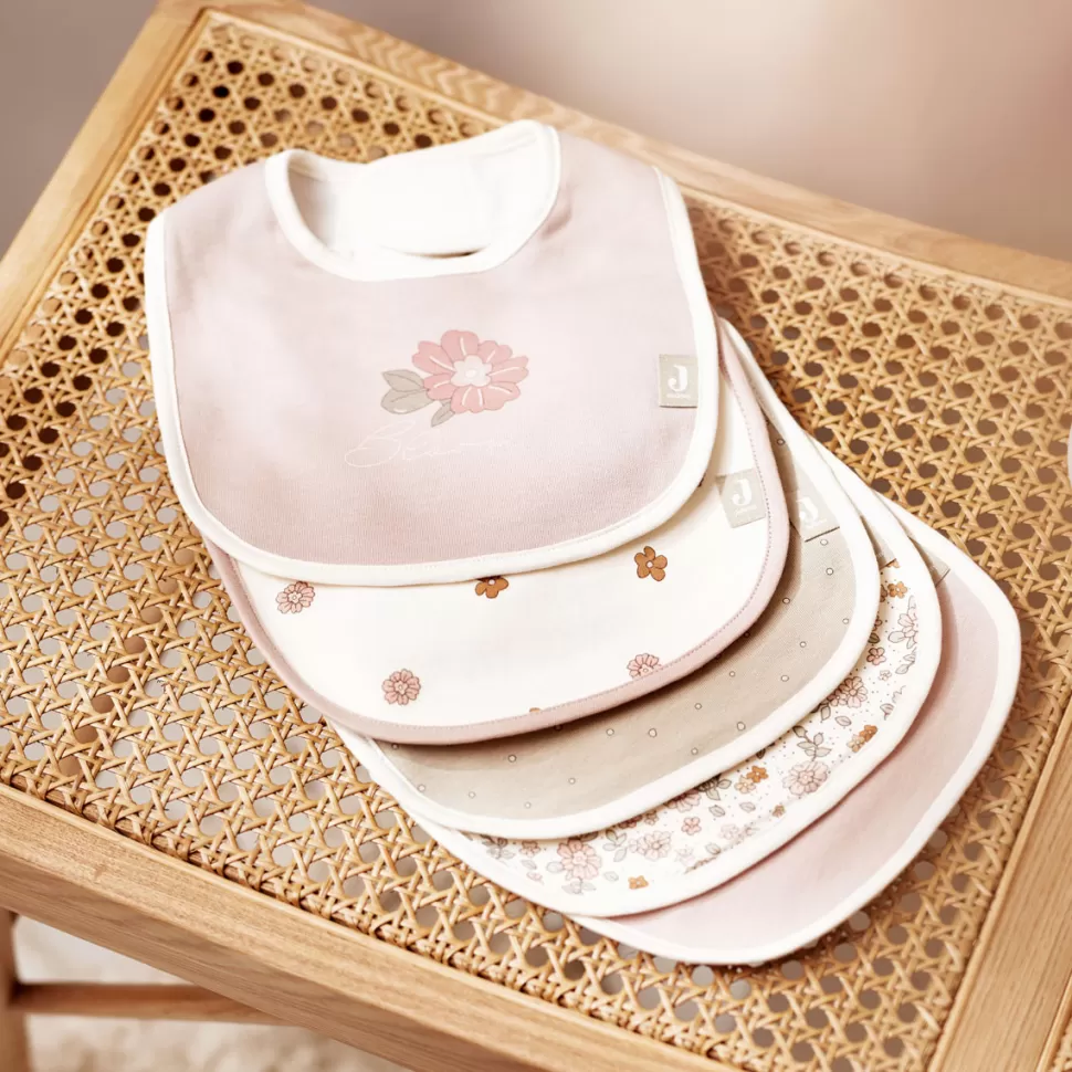 Jollein Bavoir | Repas>Lot de 5 Bavoirs - Retro Flowers