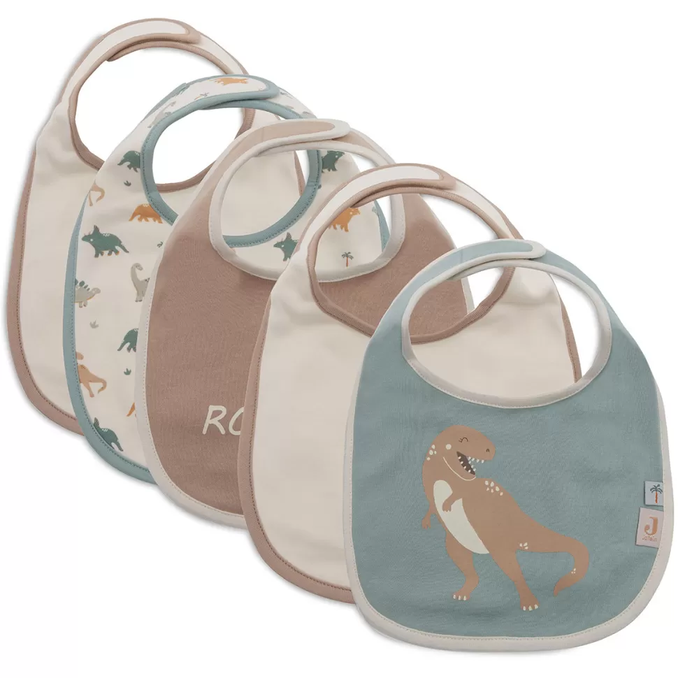 Jollein Bavoir Personnalisé | Bavoir>Lot de 5 Bavoirs - Roarsome